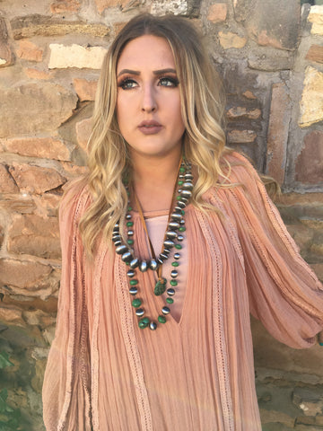 Massive Silver Bead neclace