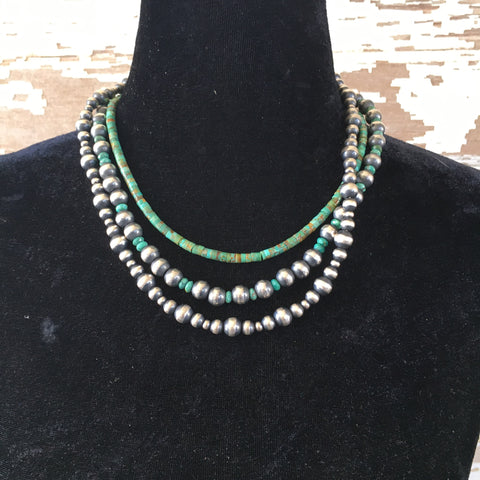 Navajo pearls and turquoise layers