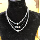 3 bead layer necklace