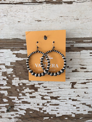 Desert pearl hoops